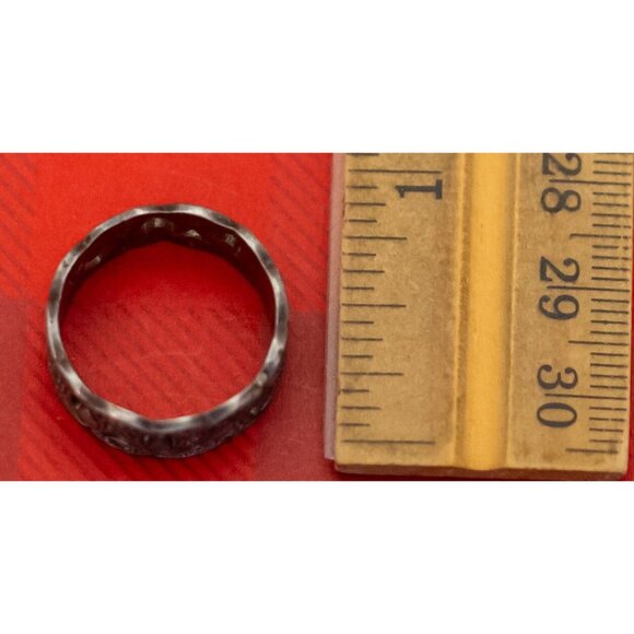 Size 8, Vintage Sterling Silver Intricate Stylized Ring - O36 - Picture 4 of 4